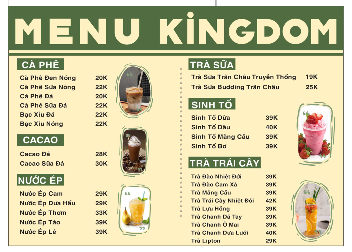 MENU NƯỚC 